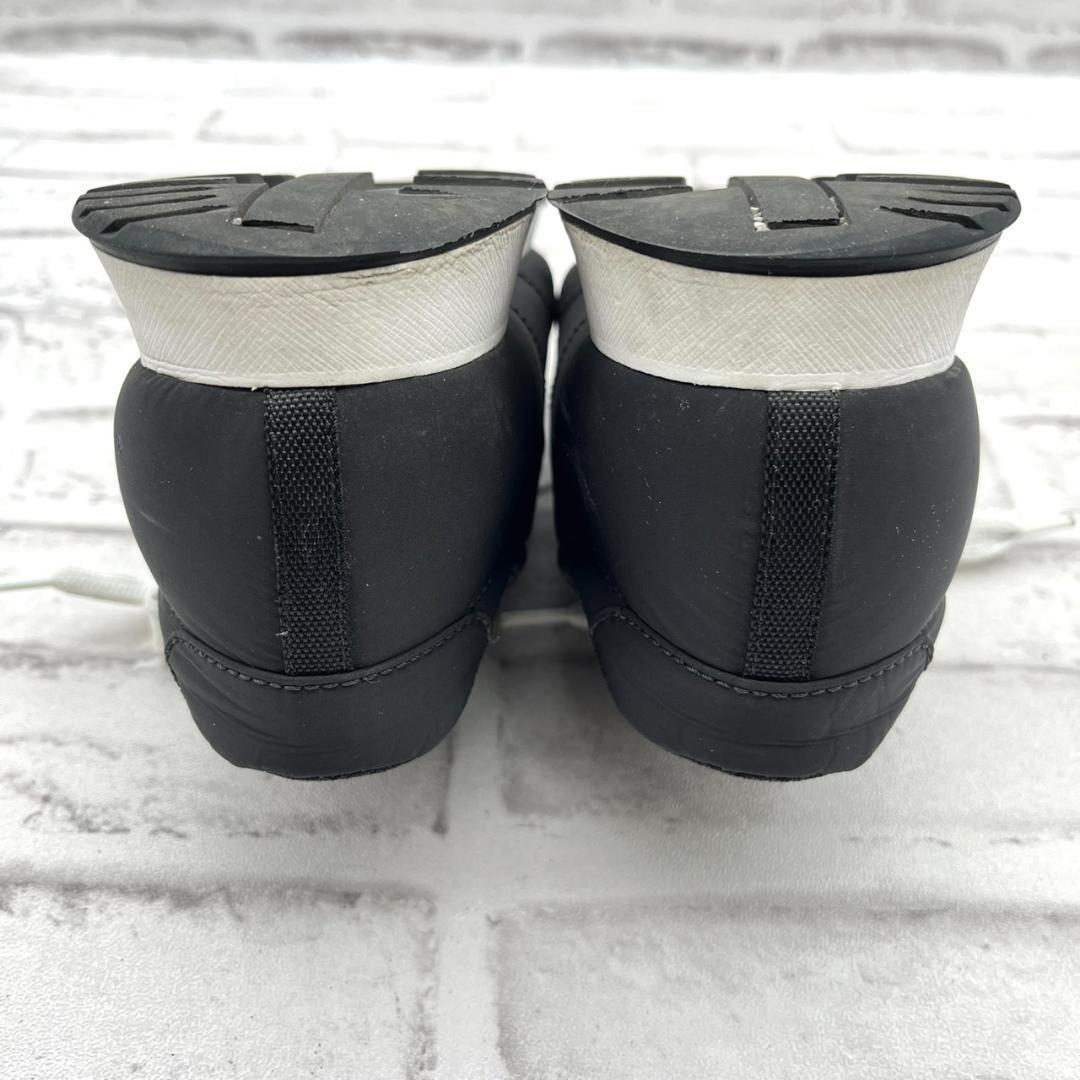 プラダ スニーカー ロゴ金具 ナイロン ブラック 黒 レディース 23.5cm