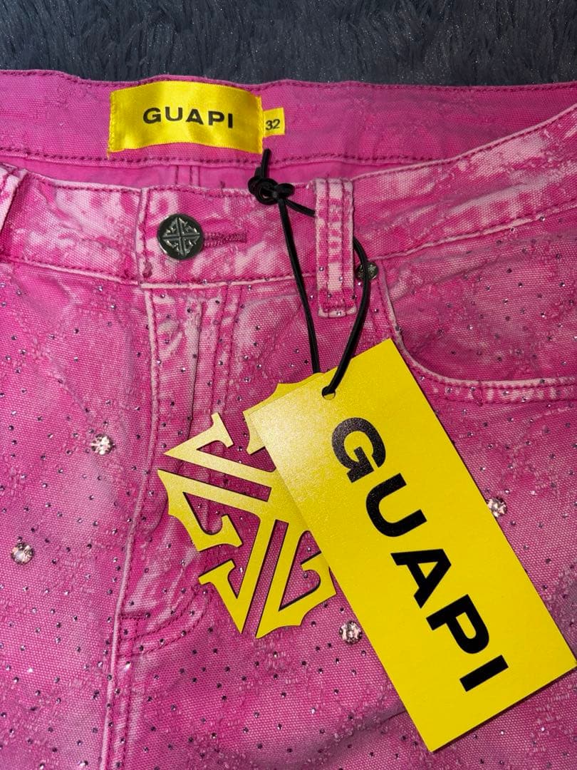 【激レア】eyden YOU THUG着用色違い guapi ピンクフレアデニム