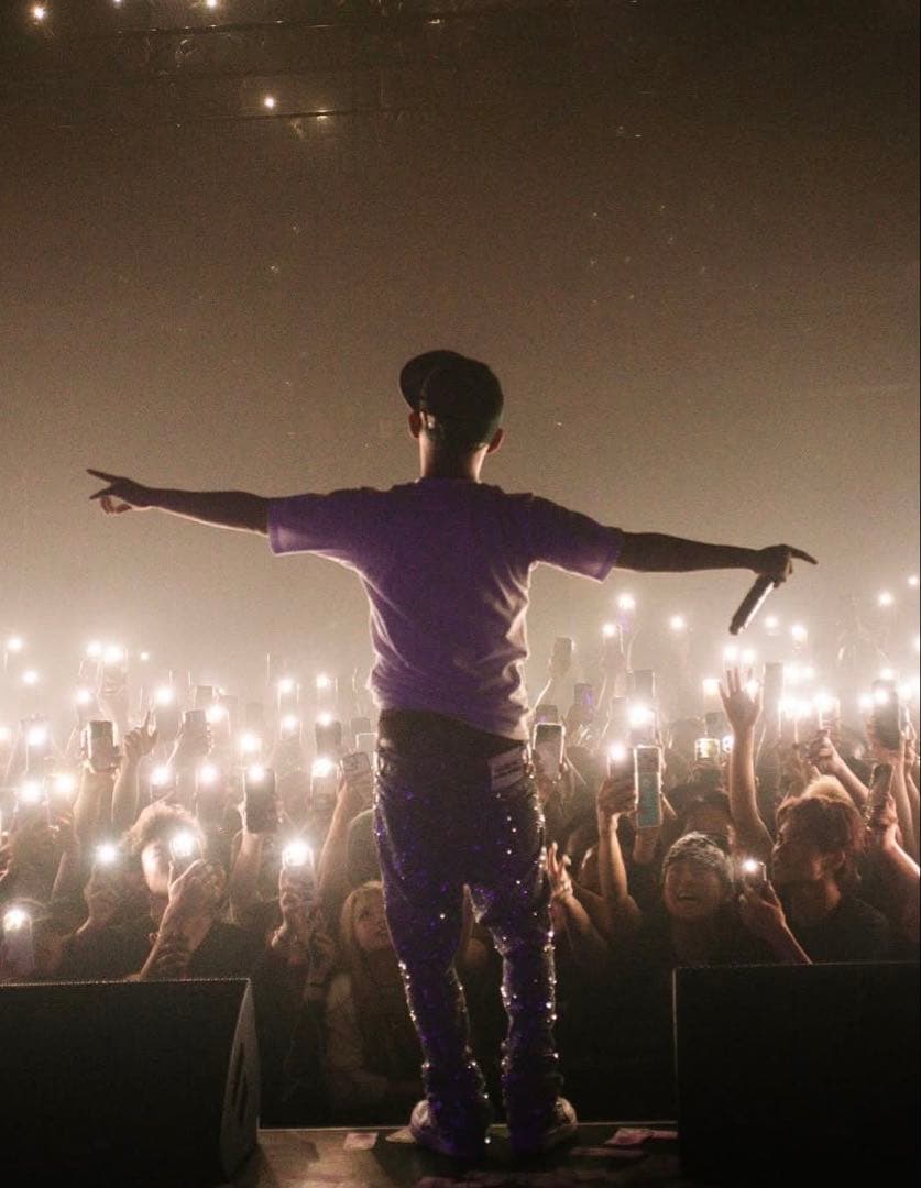 【激レア】eyden YOU THUG着用色違い guapi ピンクフレアデニム