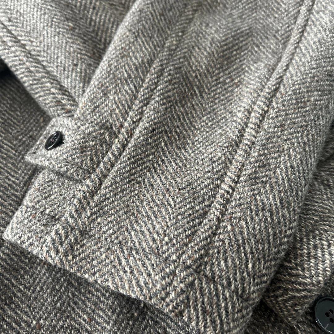 COMME CA DU MODE ツイード チェスターコート茶黒 80′s