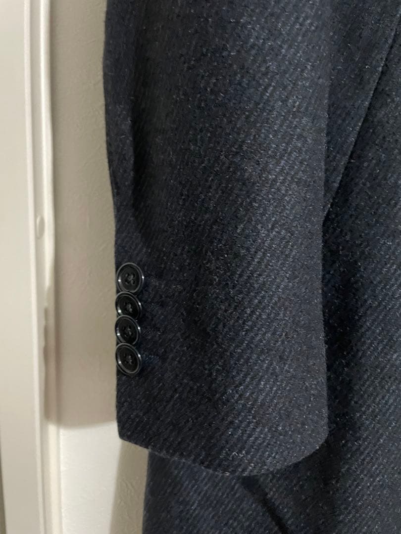 BEAMS F / ウールナイロン ダイアゴナルツイル スポルベリーノコート46