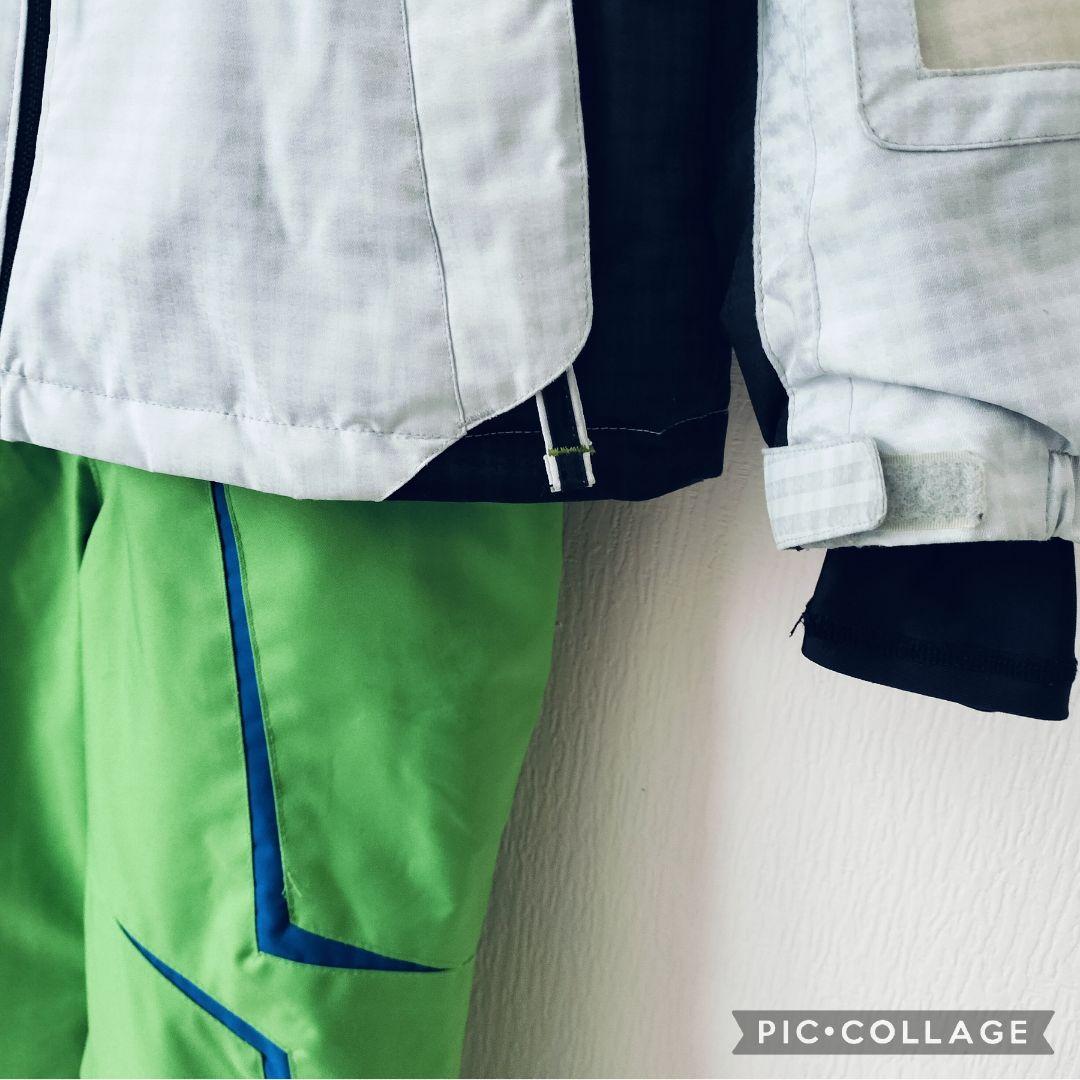 Phenix スキーウェア 男の子 120上下 ノルウェーモデル ワッペン 白緑