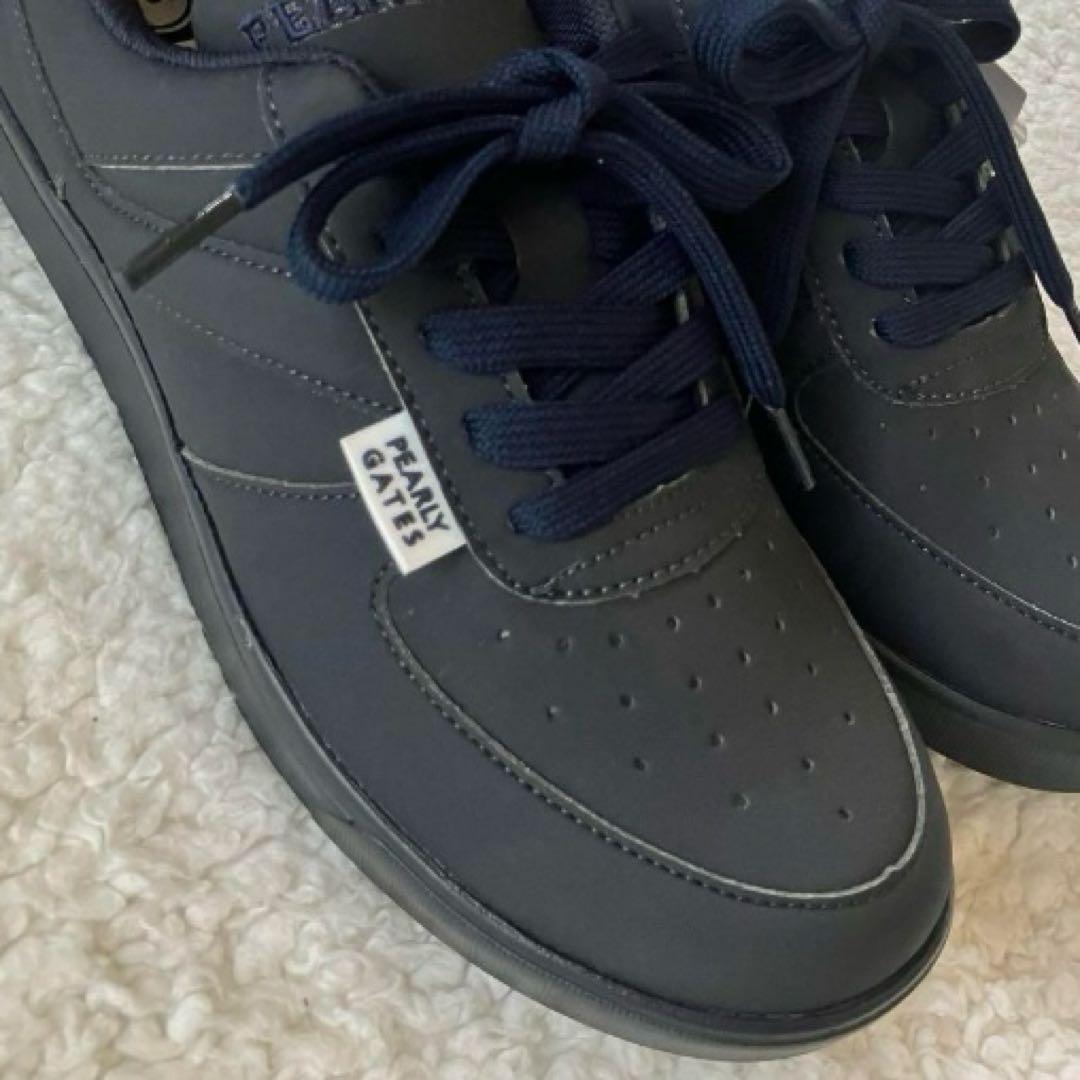 新品【パーリーゲイツ】ローカット ゴルフシューズ 紺 27.5cm スパイク