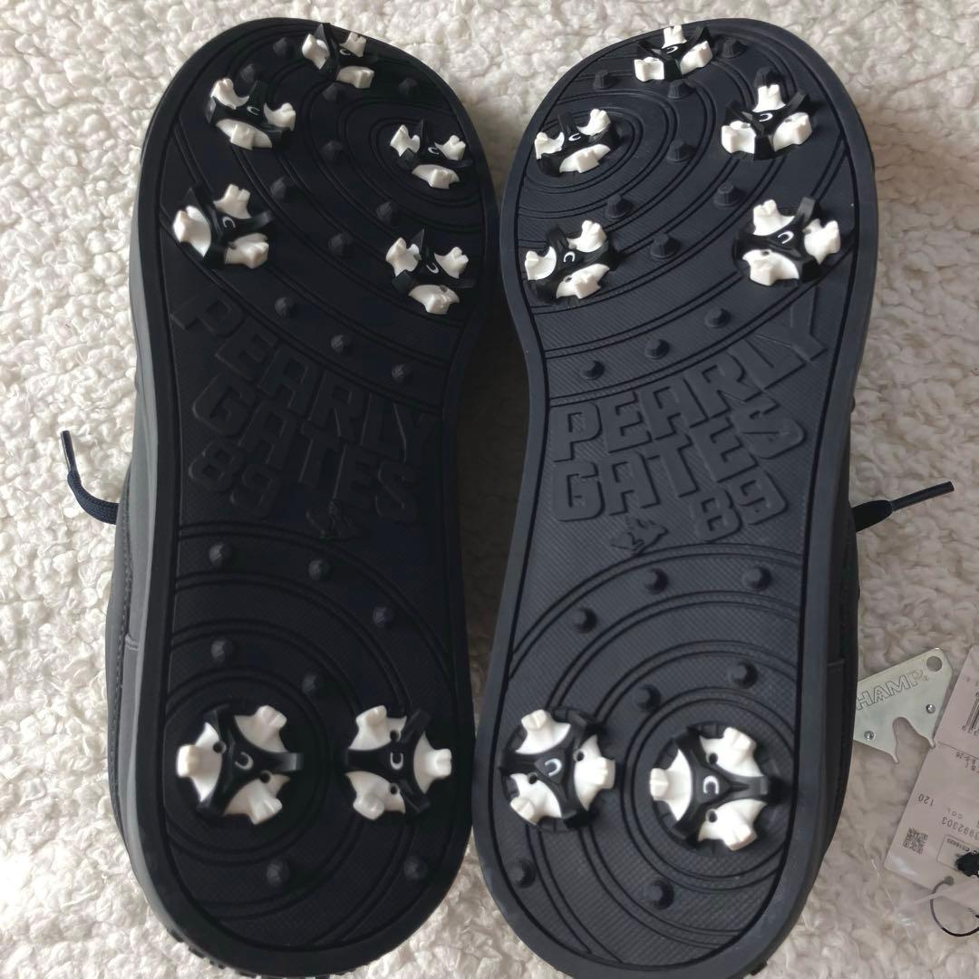 新品【パーリーゲイツ】ローカット ゴルフシューズ 紺 27.5cm スパイク