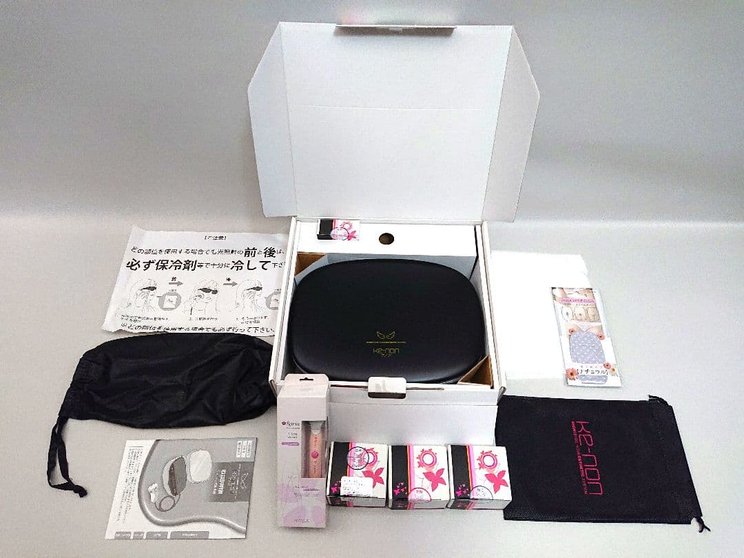 【中古】ケノン脱毛器 Ver6.2 まゆ毛脱毛器付 ブラック(艶消し)