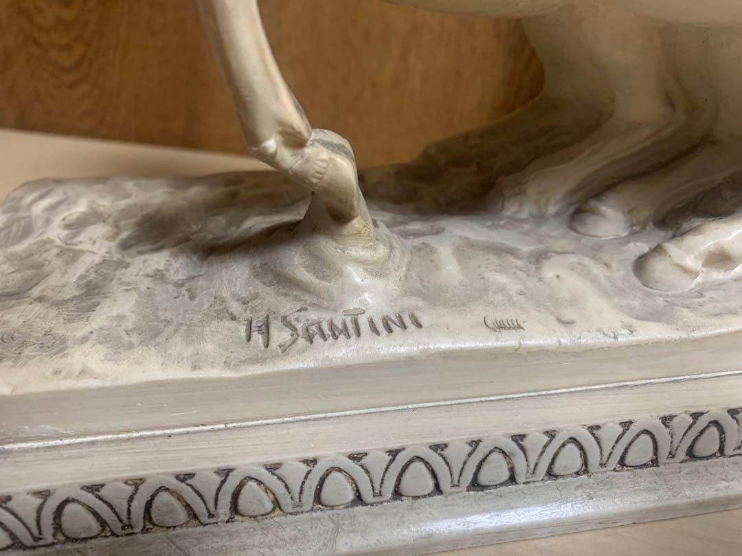 A.SANTINI アンテルマ サンティーニ 騎士と馬　彫刻