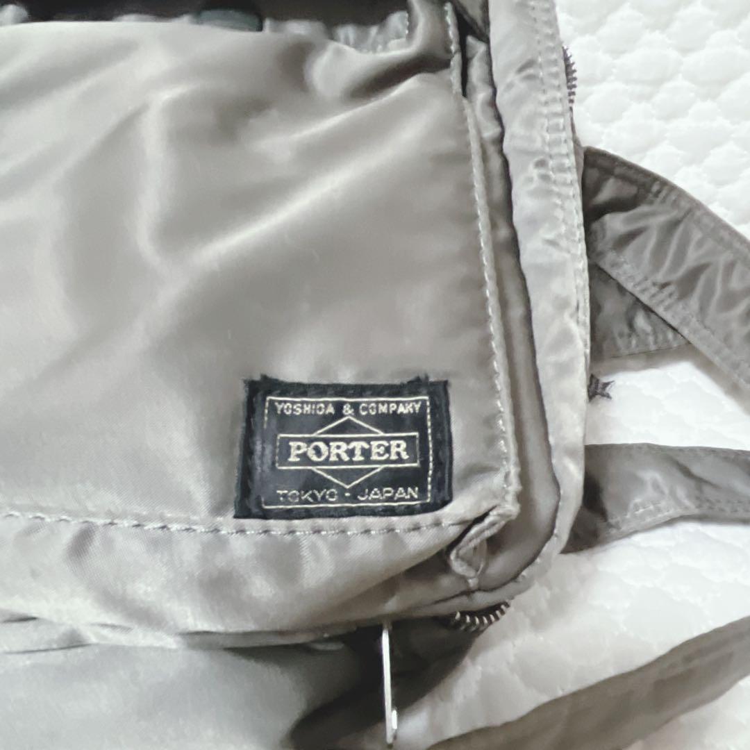 PORTER ポーター タンカー ショルダーバッグ 2層式 シルバーグレー