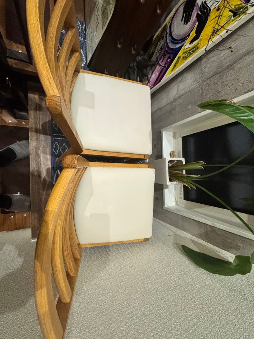 IDC大塚家具 ダイニングチェア シネマ HOC-096 WO 椅子2脚セット