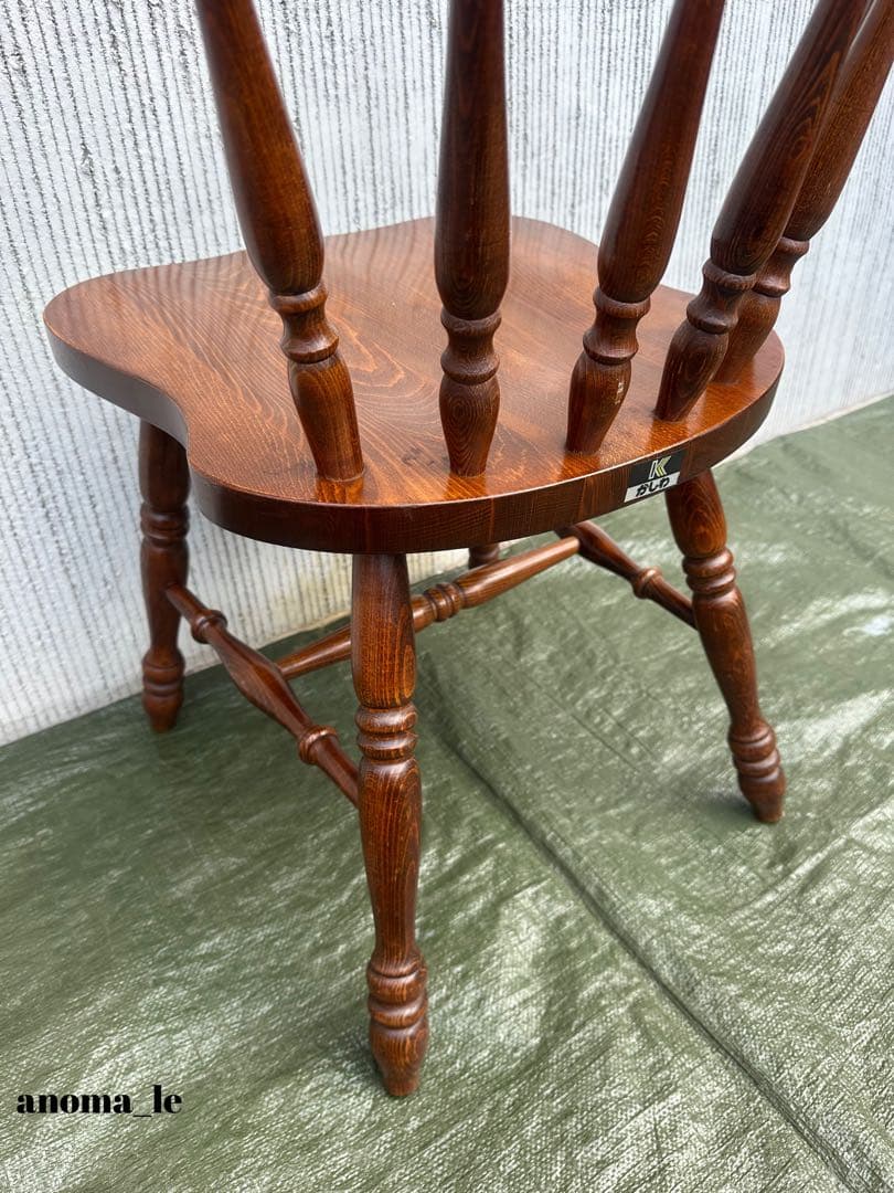 1001【ダイニングチェア】1飛騨の家具　ウィンザーチェア　ヴィンテージ◎