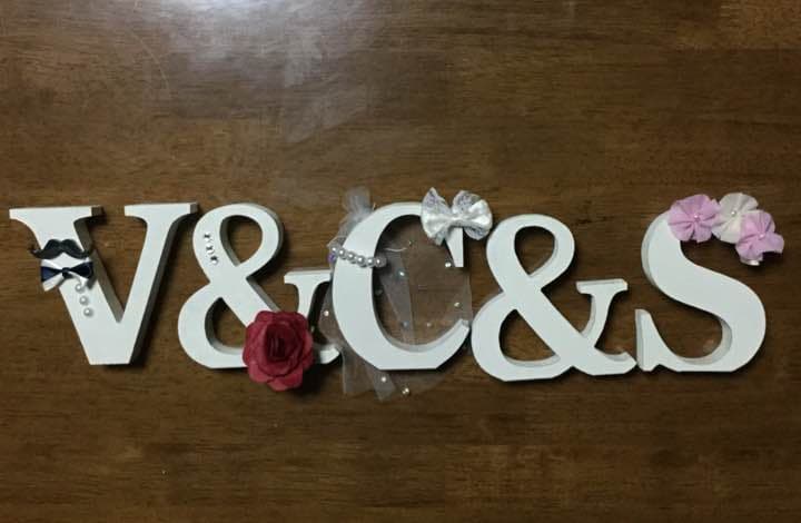 maroon様確認用♡ウエディングバージョン・イニシャルオブジェ