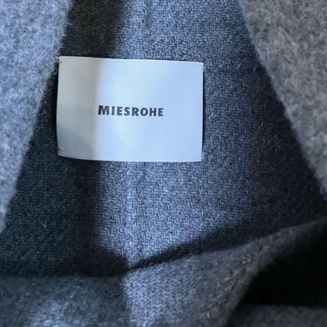 <<MIESROHE>> 　スーパー140　スタンドカラー　コート　ポンチョ