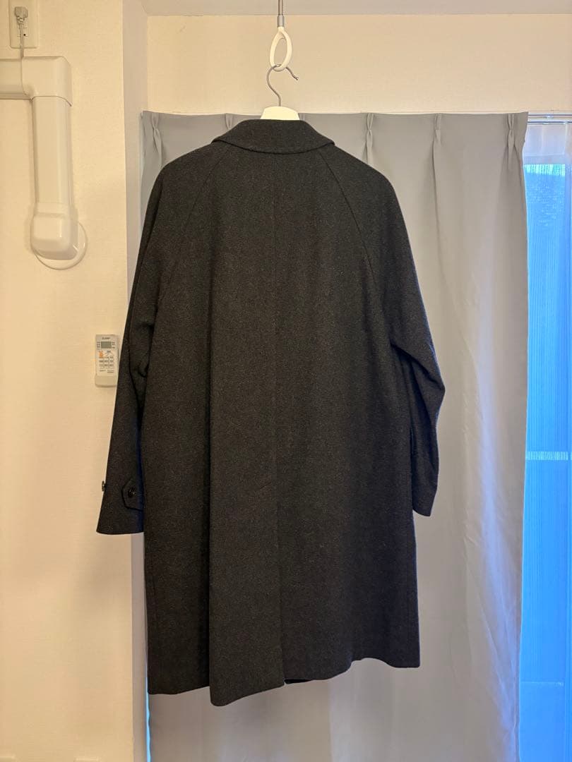 MARGARET HOWELL ウールステンカラーコート グレー