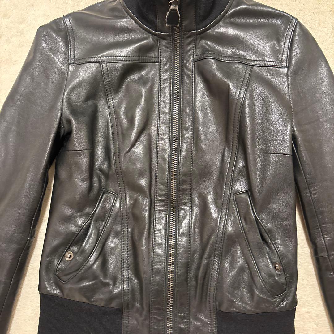 激レア⭐️dolce&gabbana ラムレザー シングルライダース　レオパード