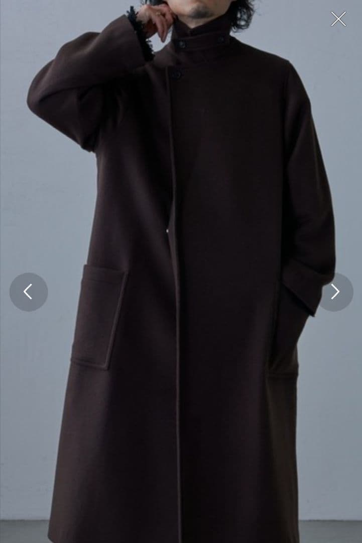 Lui’s　ハイクオリティ　メルトンオーバーコート　ダークブラウン　S