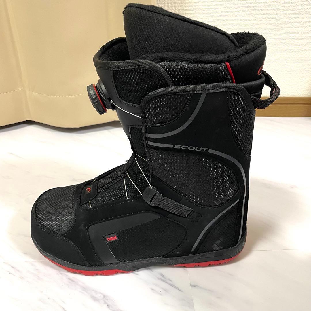 HEAD スノーボードブーツ　SCOUT ボア　27.5cmブラック/レッド