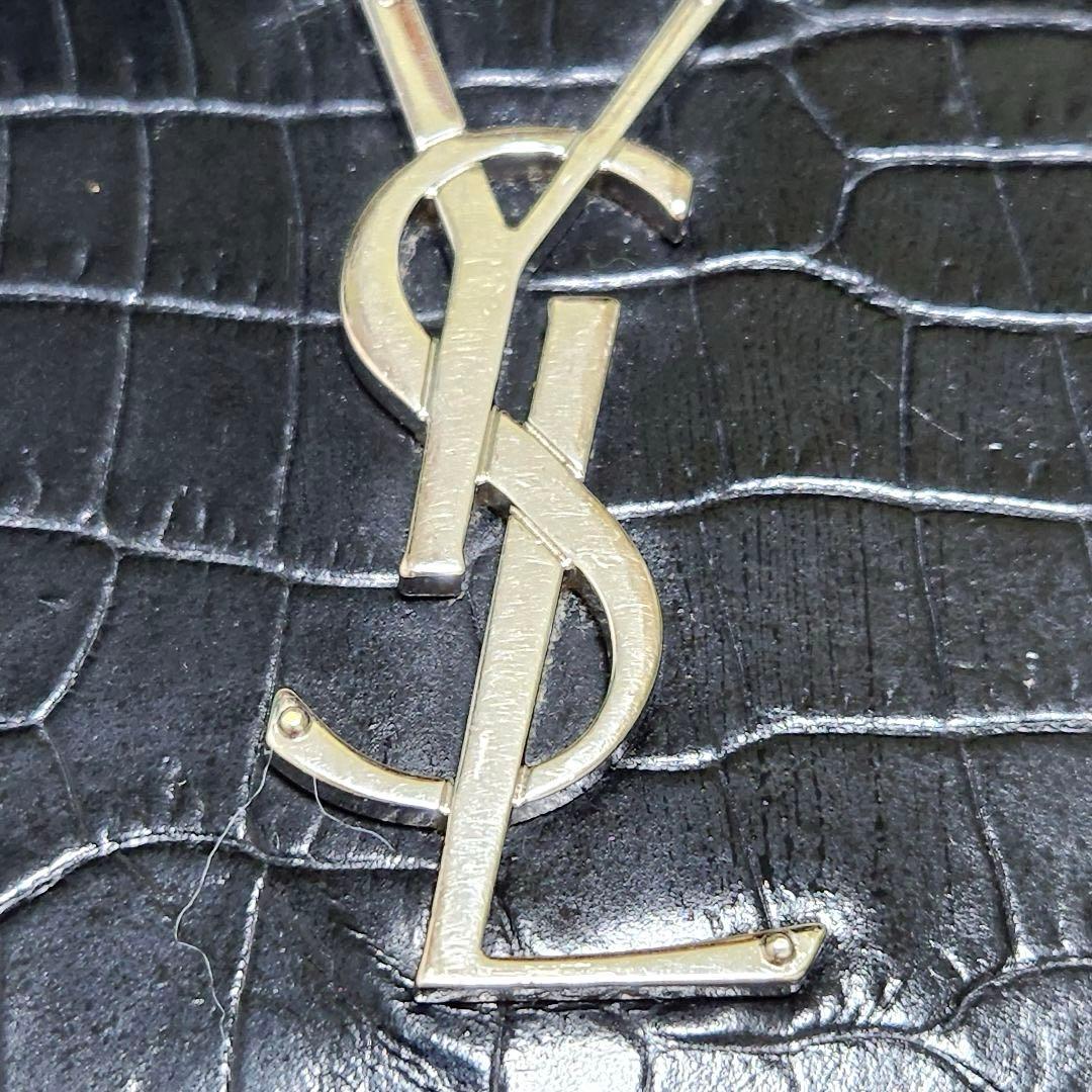 ✨極美品　付属品あり✨サンローラン　長財布　フラップ　カサンドラ　クロコ　黒