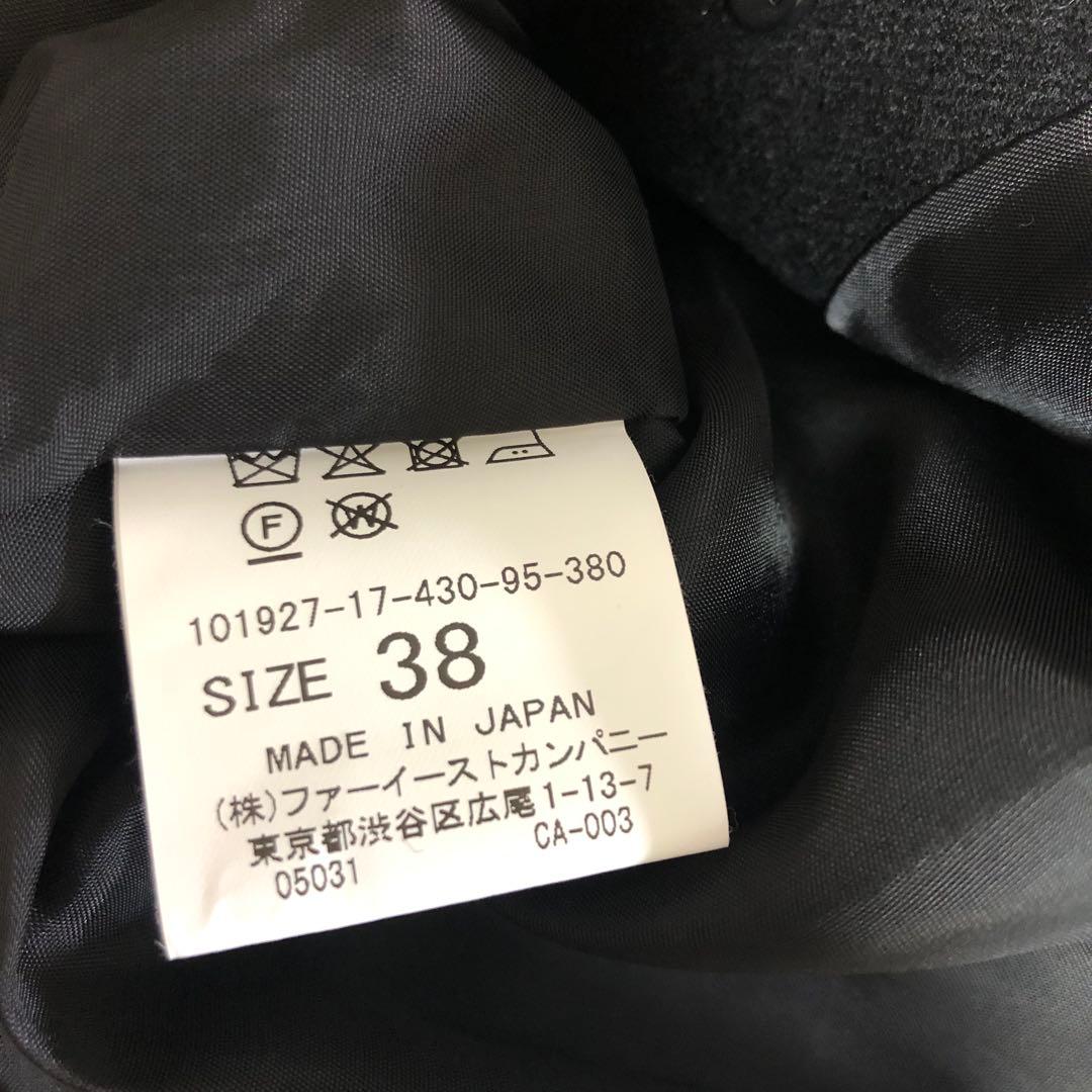 ANAYI サキソニーダブルクロストレンチコート 38 ブラック