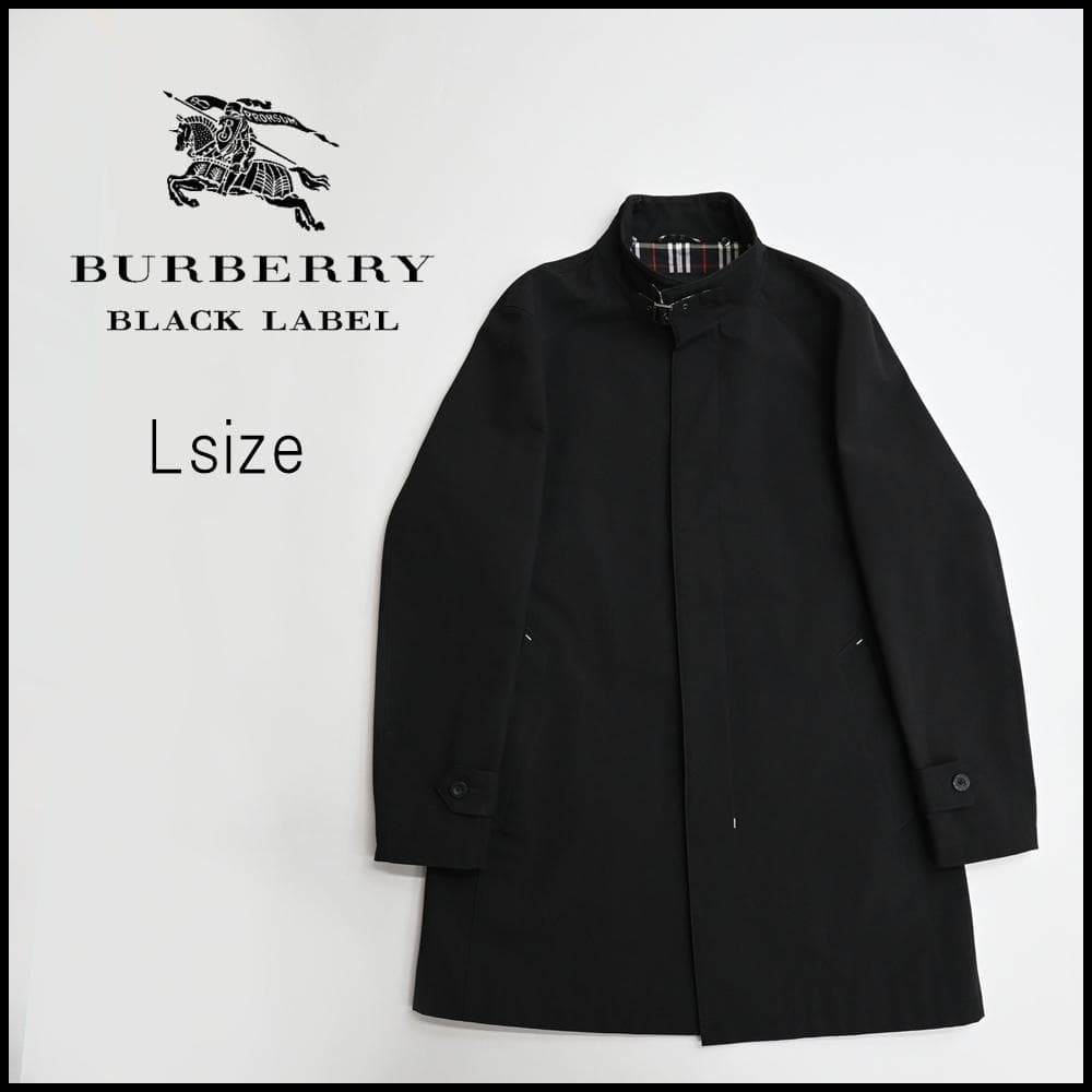 48313★年 バーバリーブラックレーベル コート ノバチェック ブラック*