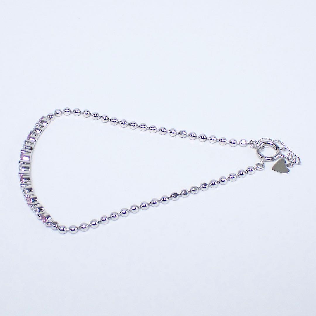 ピンクサファイア×ダイヤモンド　計1.05ct プラチナ　ブレスレット