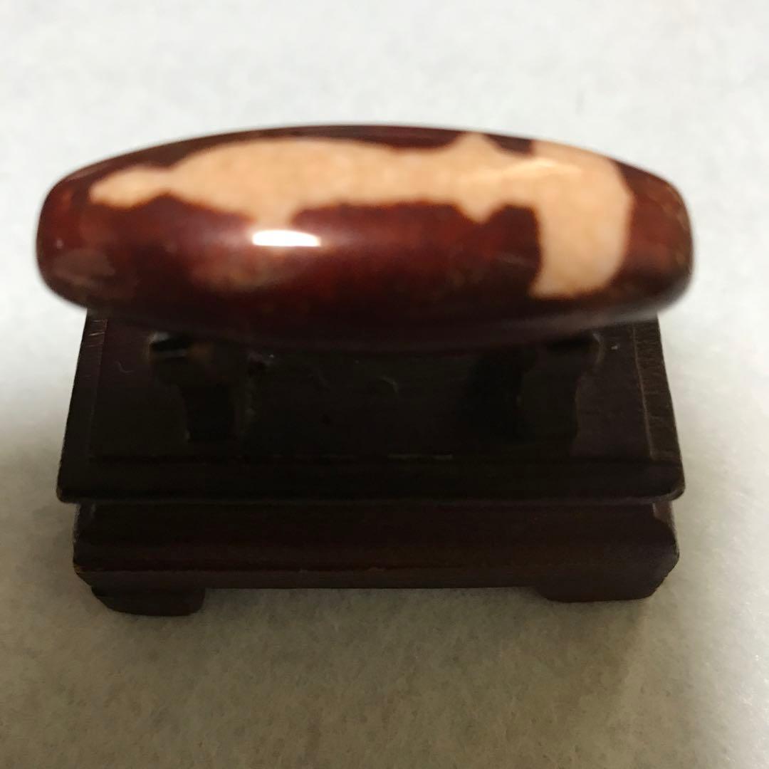 超激レア珍品‼︎特別出品　赤龍紋上肯天珠　観音金銭鈎天珠　ふれでぃ