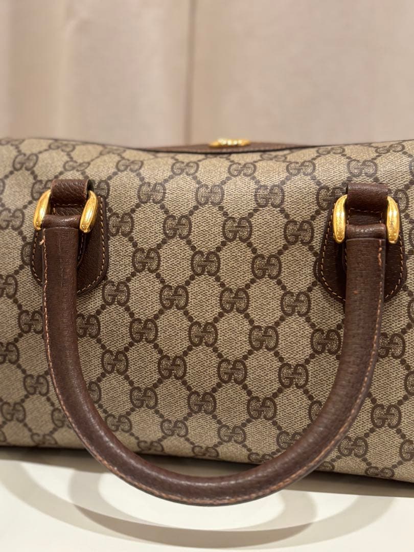 GUCCI オールドグッチ ヴィンテージ GG レザー ボストンバッグ