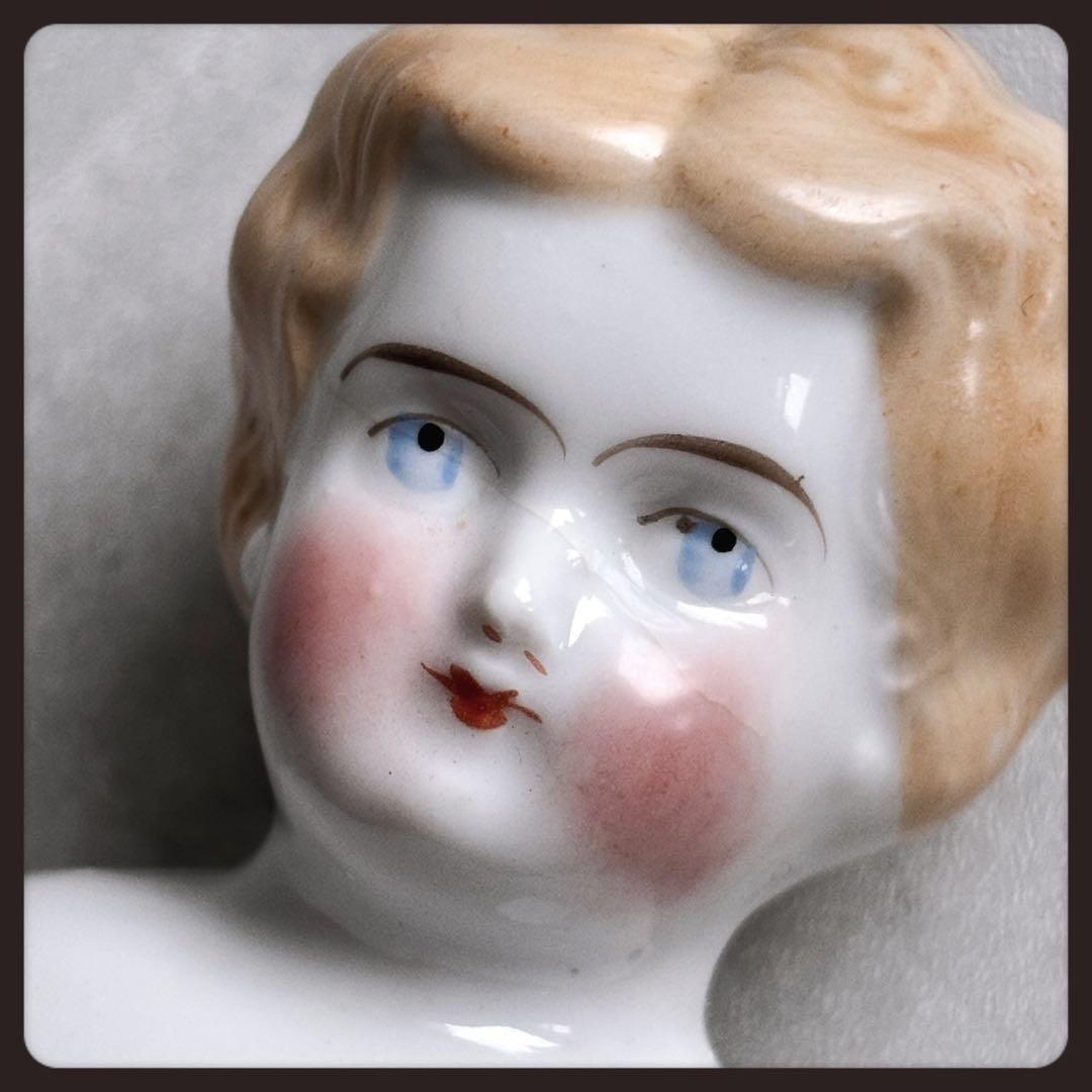 アンティーク　 ブロンド　チャイナヘッドドール ビスクドール