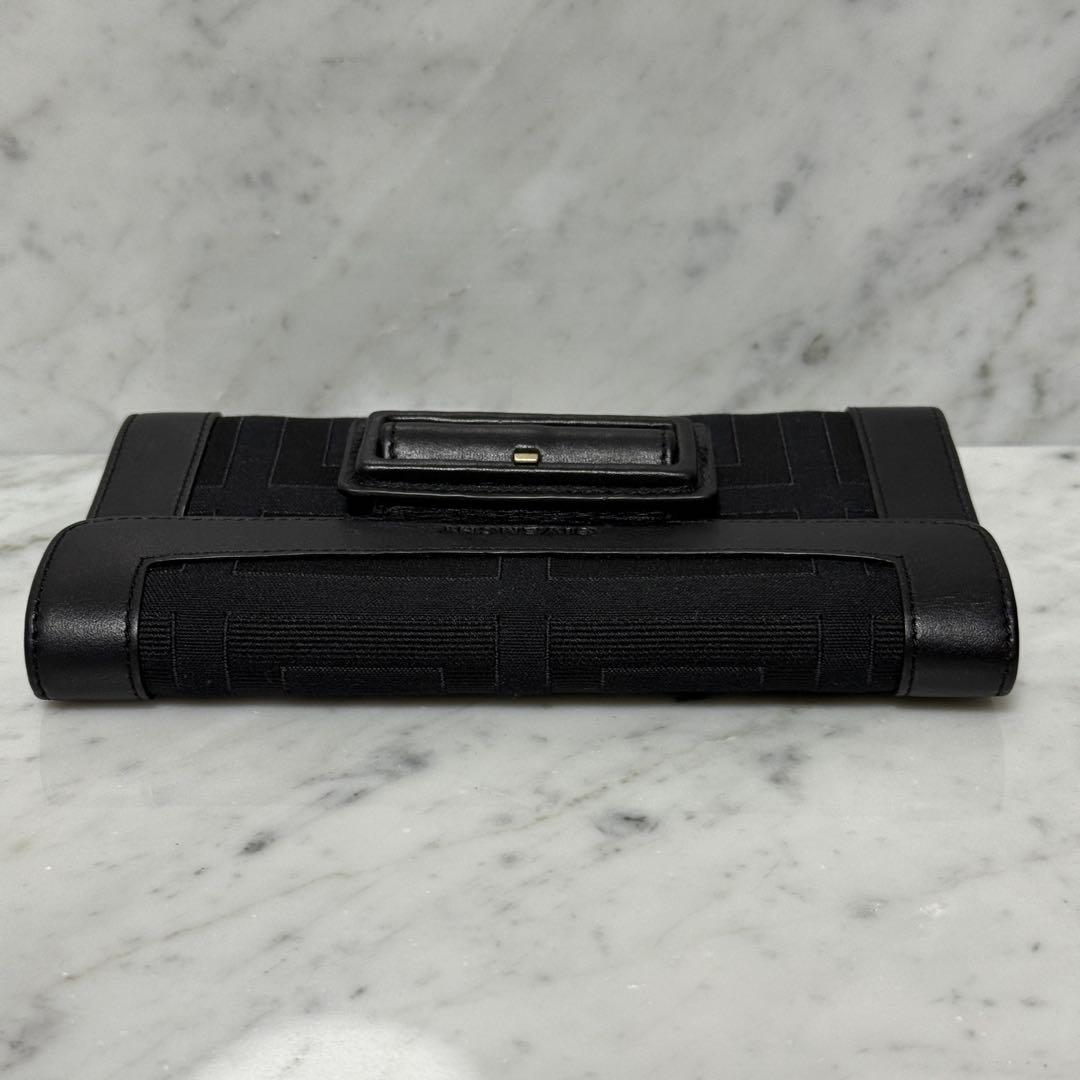 美品 綺麗 GIVENCHY ジバンシー 長財布 ブラック 黒 ロゴ レザー