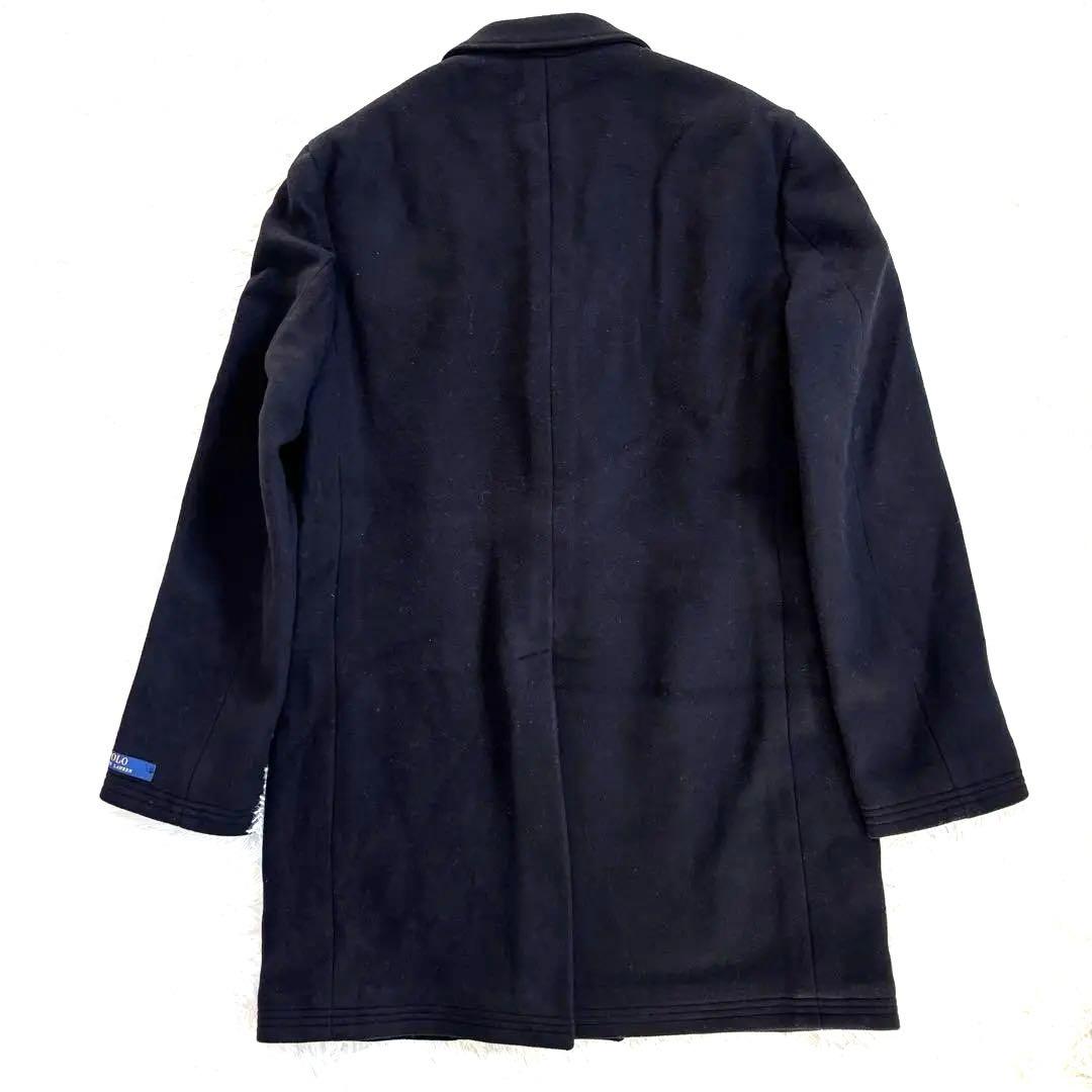 【近年✨️】ポロラルフローレン チェスターコート ロング ウール ブラック XL