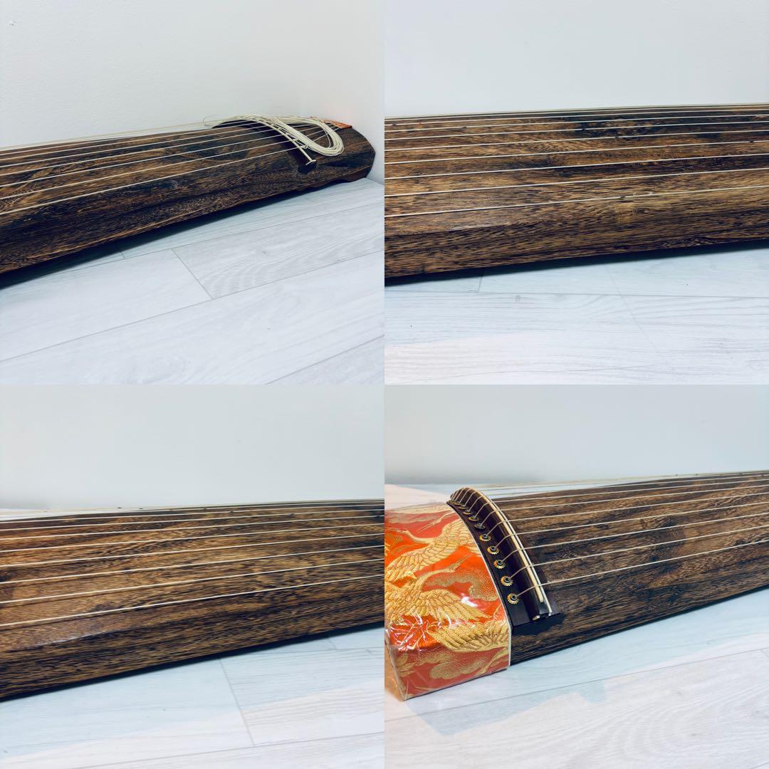 箏　13弦　すだれ彫り　和楽器　並甲 全長約181cm 収納バッグ　おまけ付き