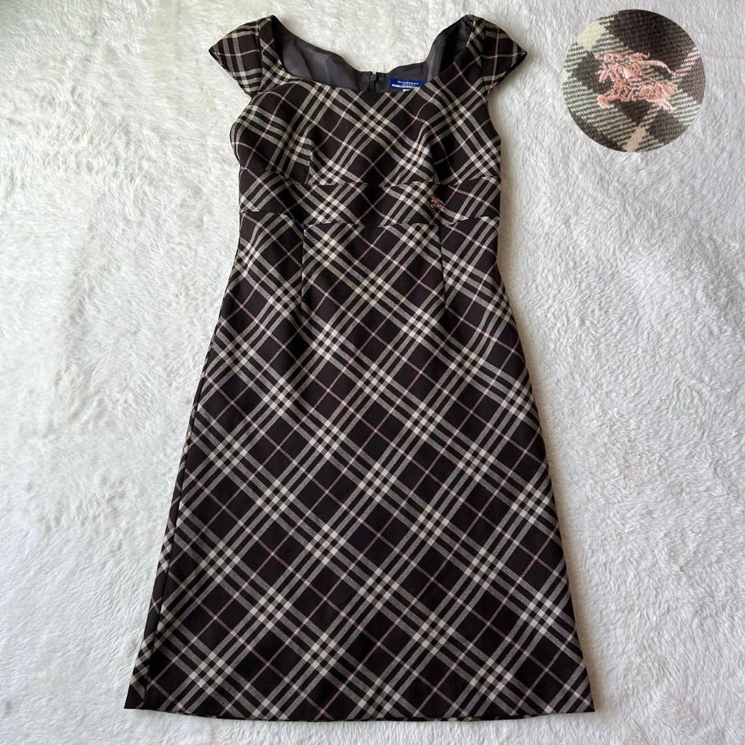 BURBERRY BLUE LABEL ワンピース ノバチェック ホース刺繍 バーバリー