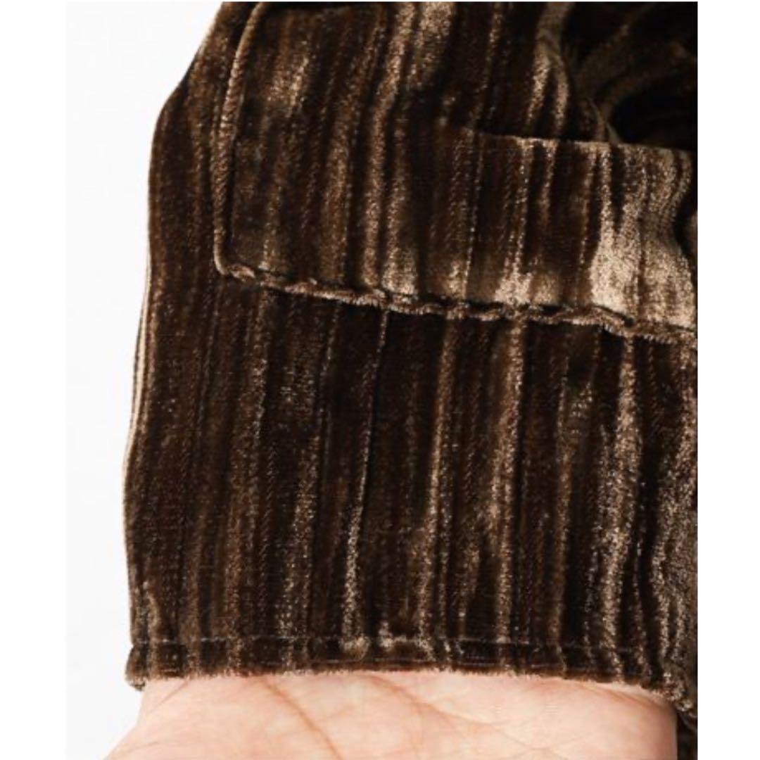 美品】JieDa ベルベット オープンカラーシャツ ダークブラウン サイズ1