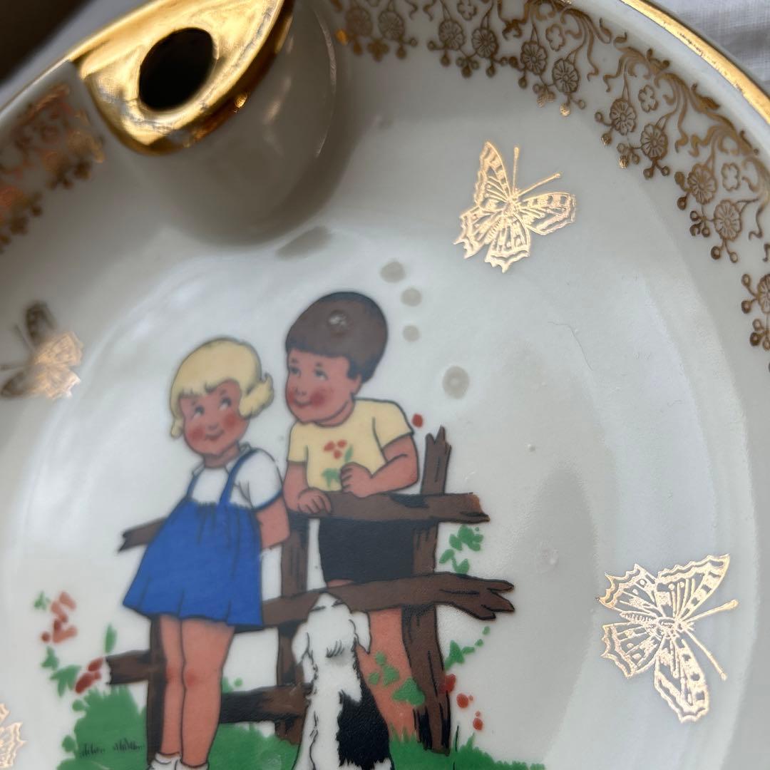 リモージュ 子供キッズ柄 プレート皿3枚セット フランスアンティーク