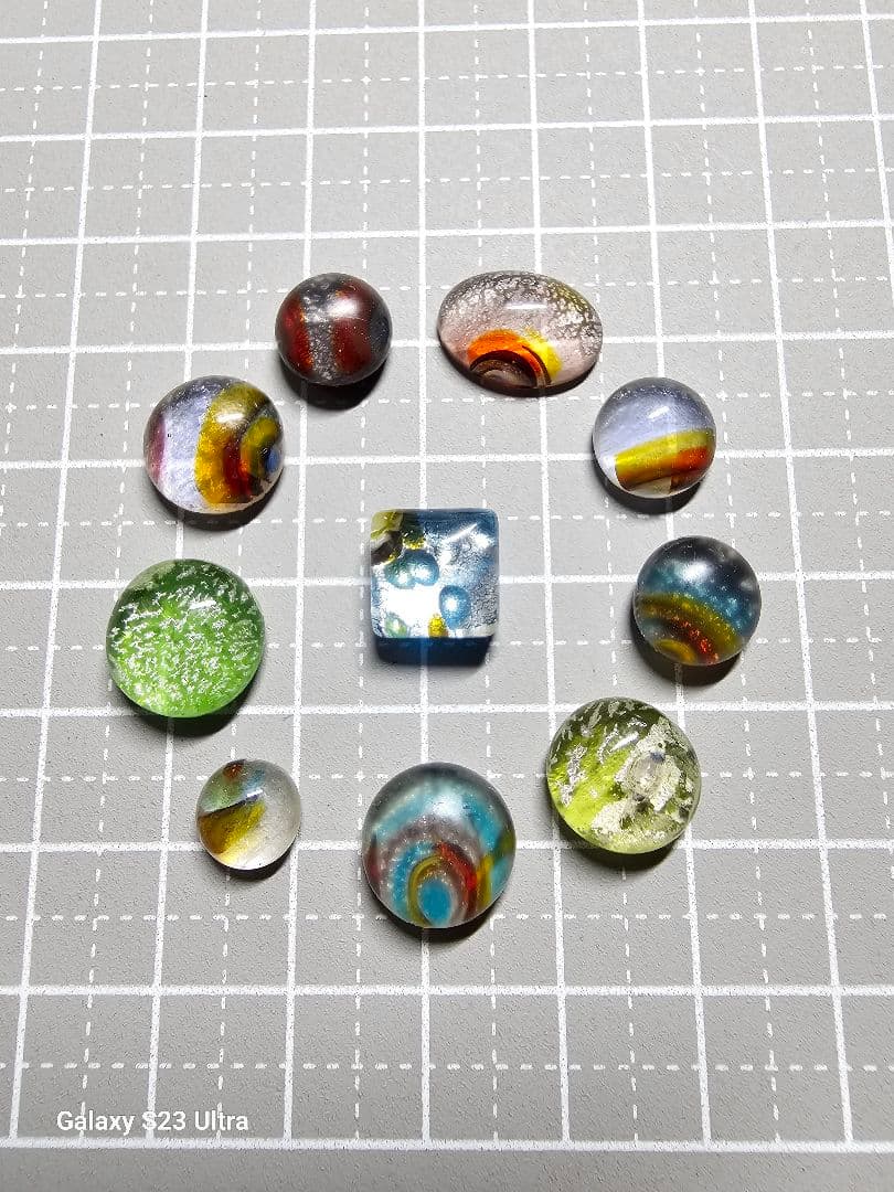 ⑧❣️蘭❣️★Ｎｏ1414 琉球ガラスナギット★寄せ集め〜★20個