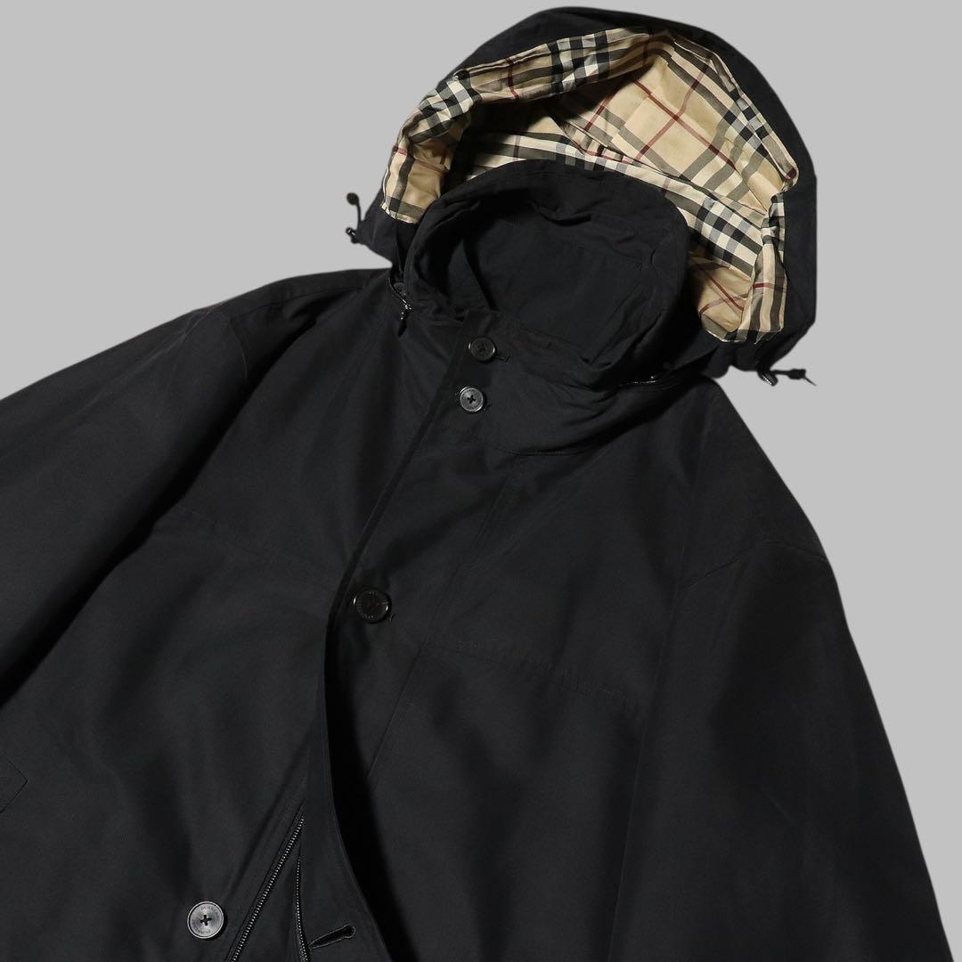 L☆BURBERRY☆ライナー付き ロングコート☆撥水☆ノバチェック☆ブラック