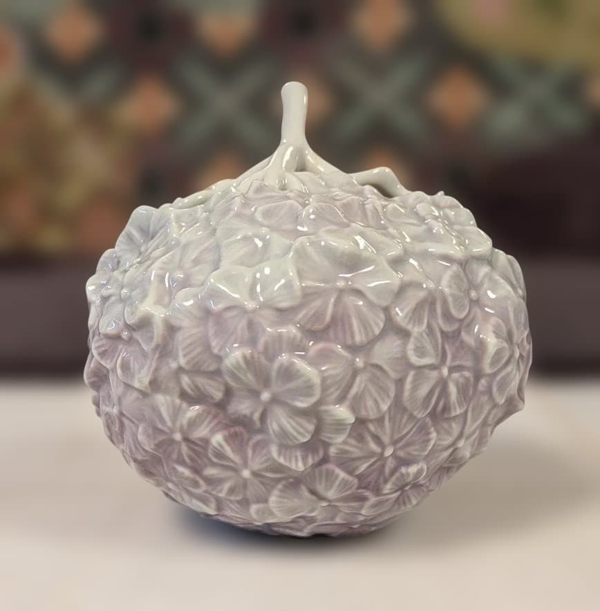  ロイヤルコペンハーゲン 淡い紫色のアジサイ花器