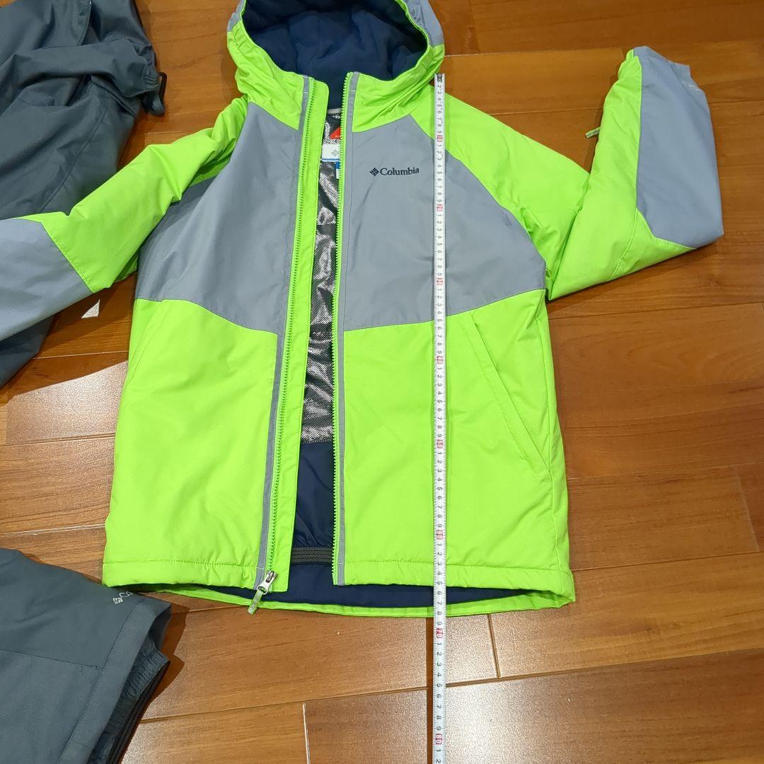 Columbia OMNI-HEAT 子ども用ウェアセット L　グリーン　グレー