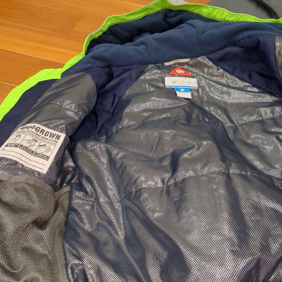 Columbia OMNI-HEAT 子ども用ウェアセット L　グリーン　グレー