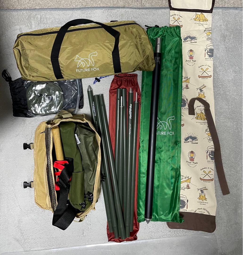 タープセット フューチャーフォックス ヘキサタープ、ポール、設営セット