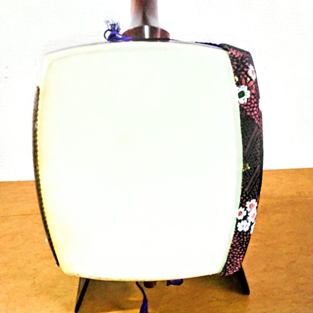 長唄用細棹三味線本体 天然皮　 専用ケース付き