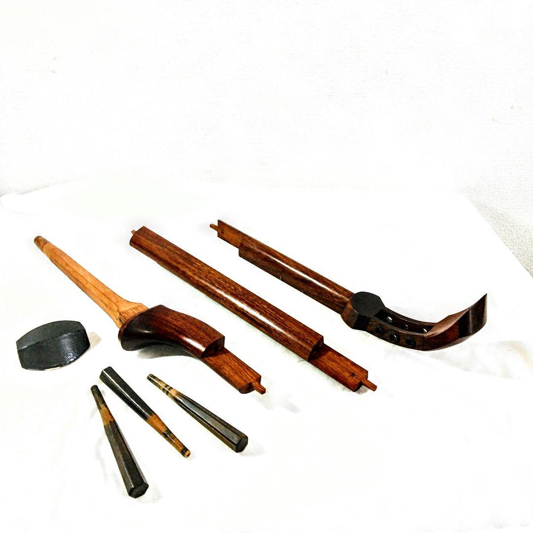 長唄用細棹三味線本体 天然皮　 専用ケース付き