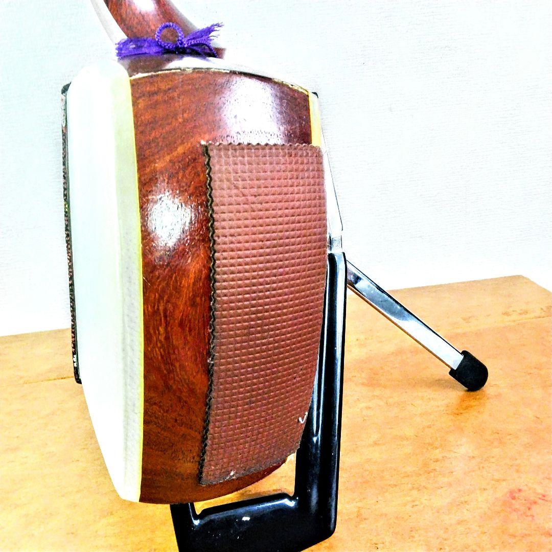 長唄用細棹三味線本体 天然皮　 専用ケース付き