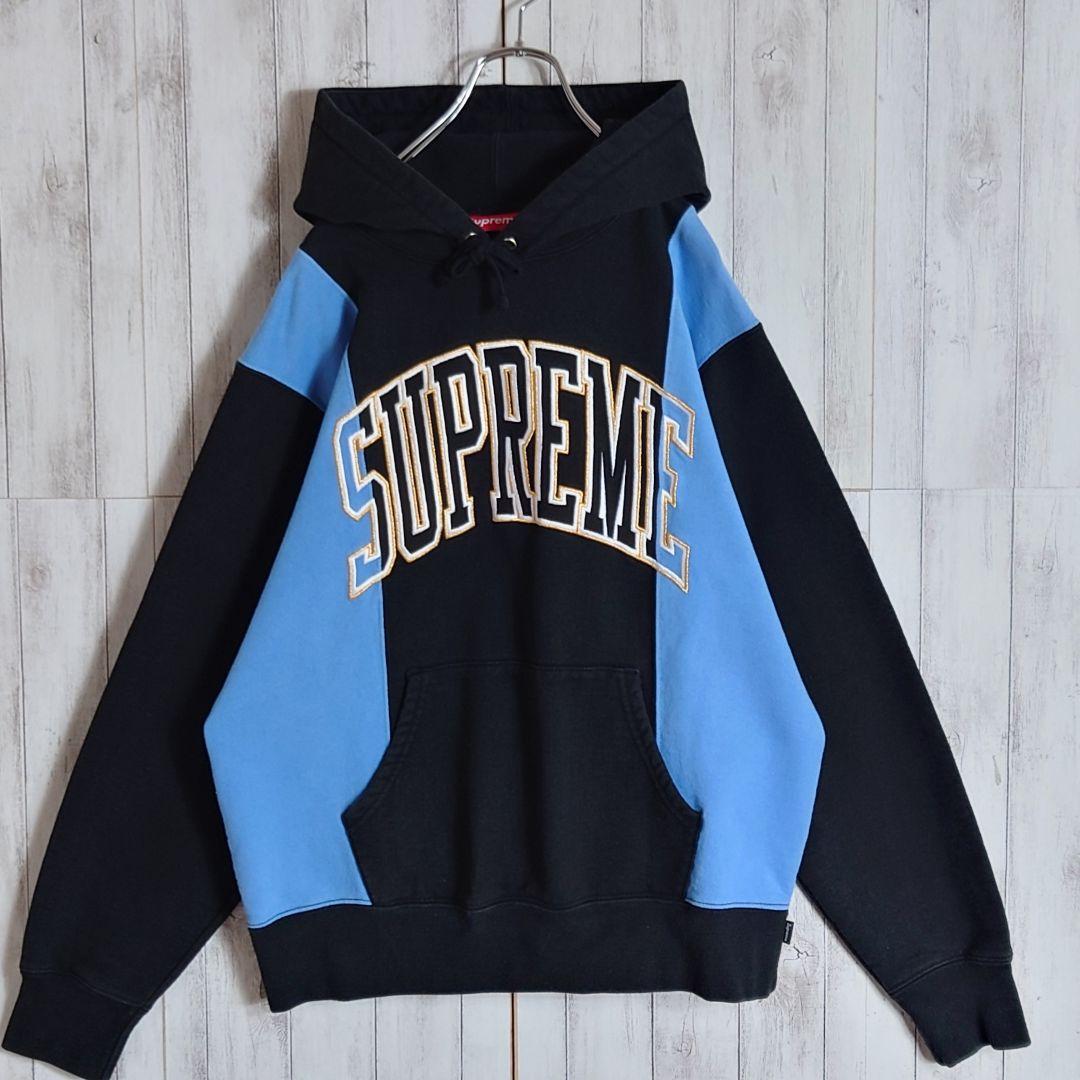 コムドットゆうた着用】Supreme センター刺繍アーチロゴ 希少 パーカー