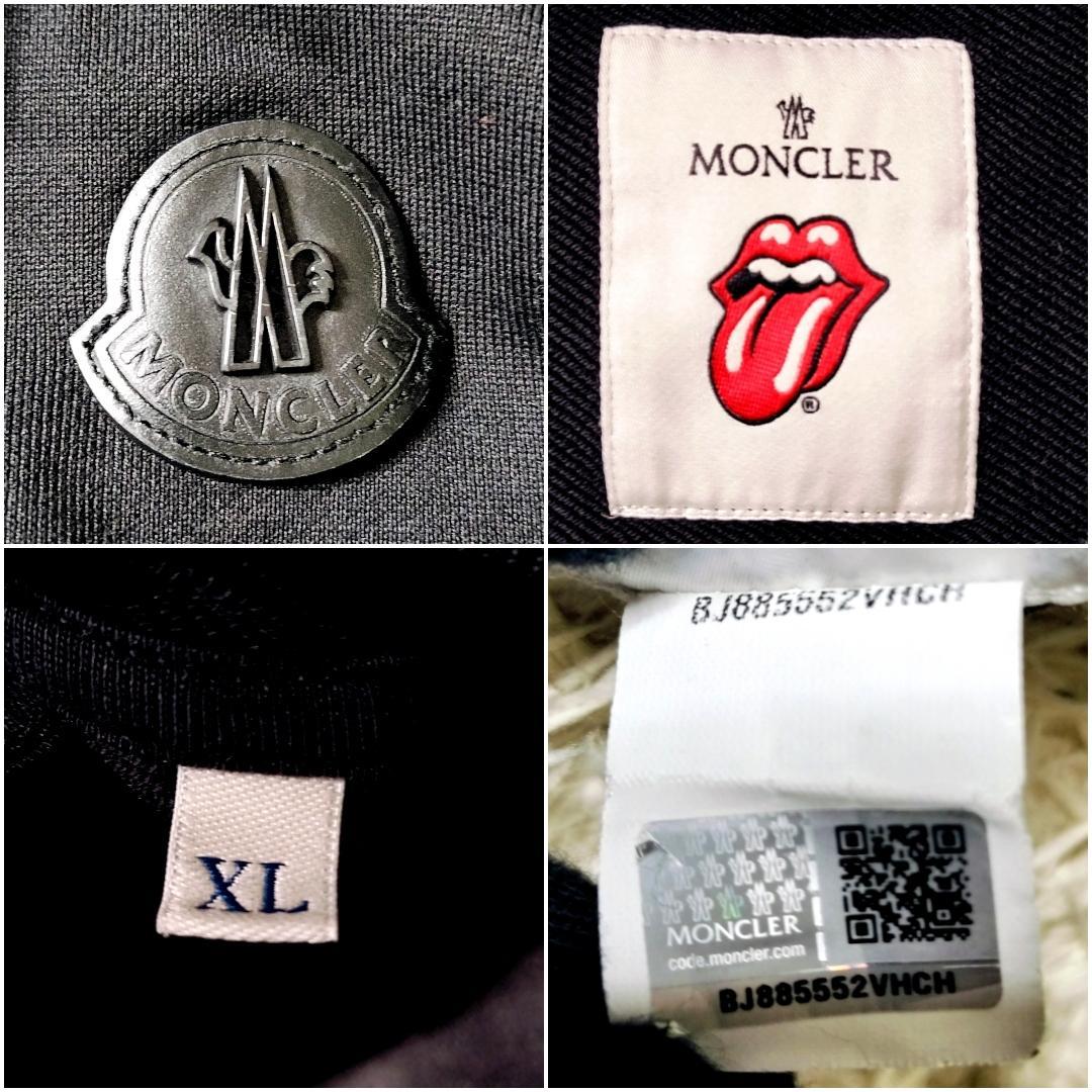 美品・QR確認★モンクレール ローリングストーンズ 羊革 牛革 スウェット XL