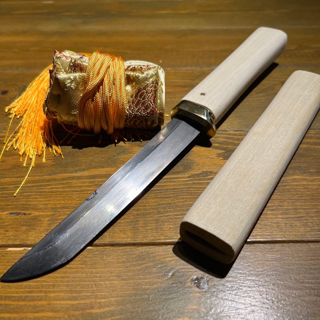 日本刀残欠クラフトナイフNo.19無銘切先 白鞘（ガタつき直し済み