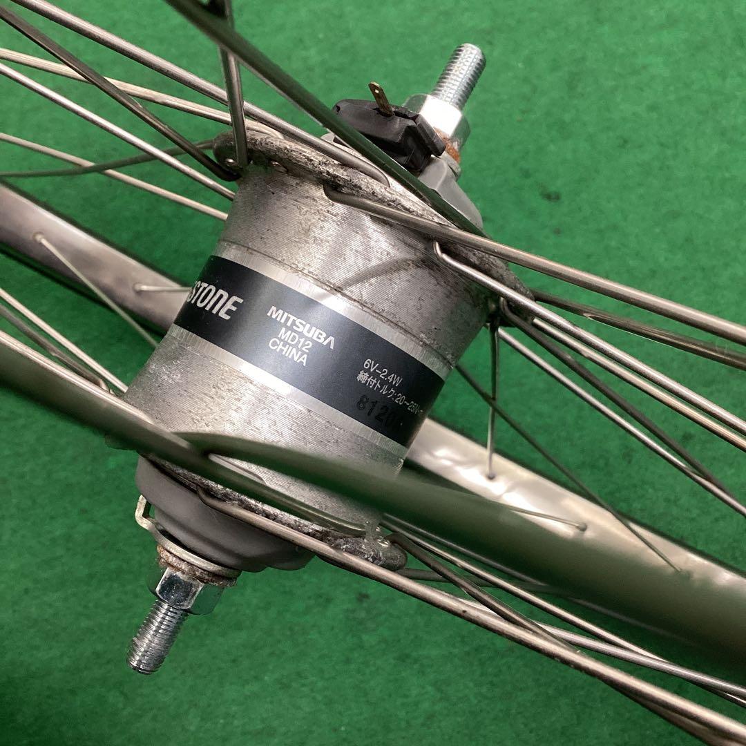 ステンレス　リム&スポーク　前輪 27x1-3/8 ハブダイナモ j2端子　27