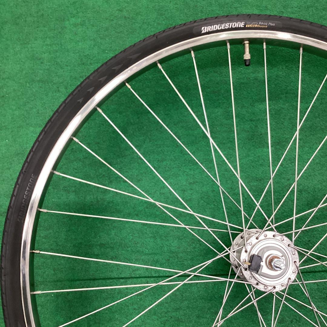 ステンレス　リム&スポーク　前輪 27x1-3/8 ハブダイナモ j2端子　27