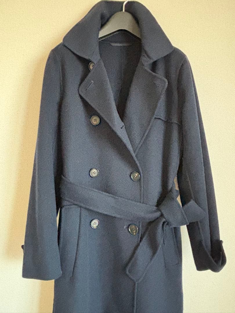 マックスマーラ　クチートアマーノ　38 ネイビー　ダブルブレスト　コート