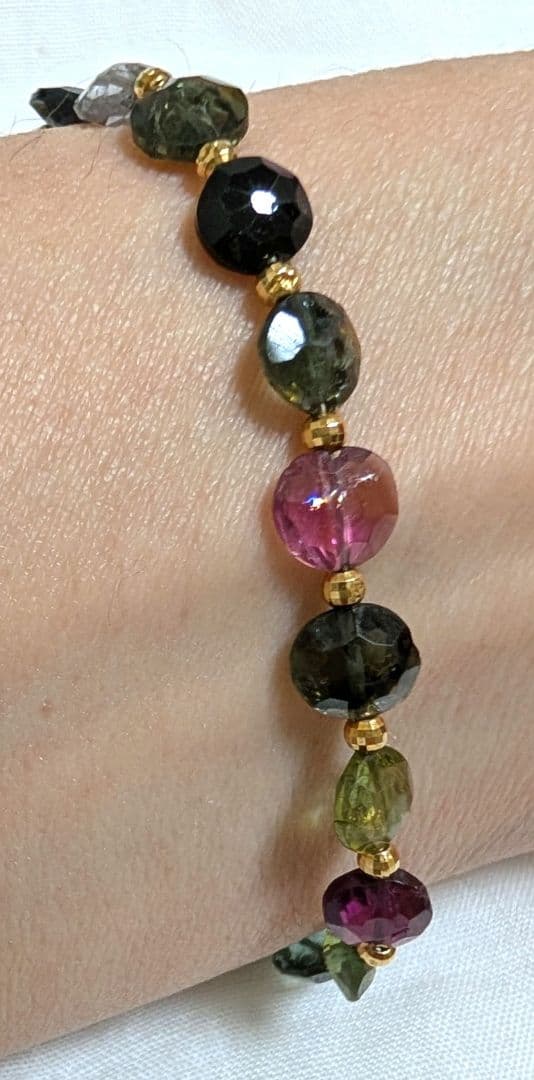 トルマリン ブレスレット 留め具Ｋ18