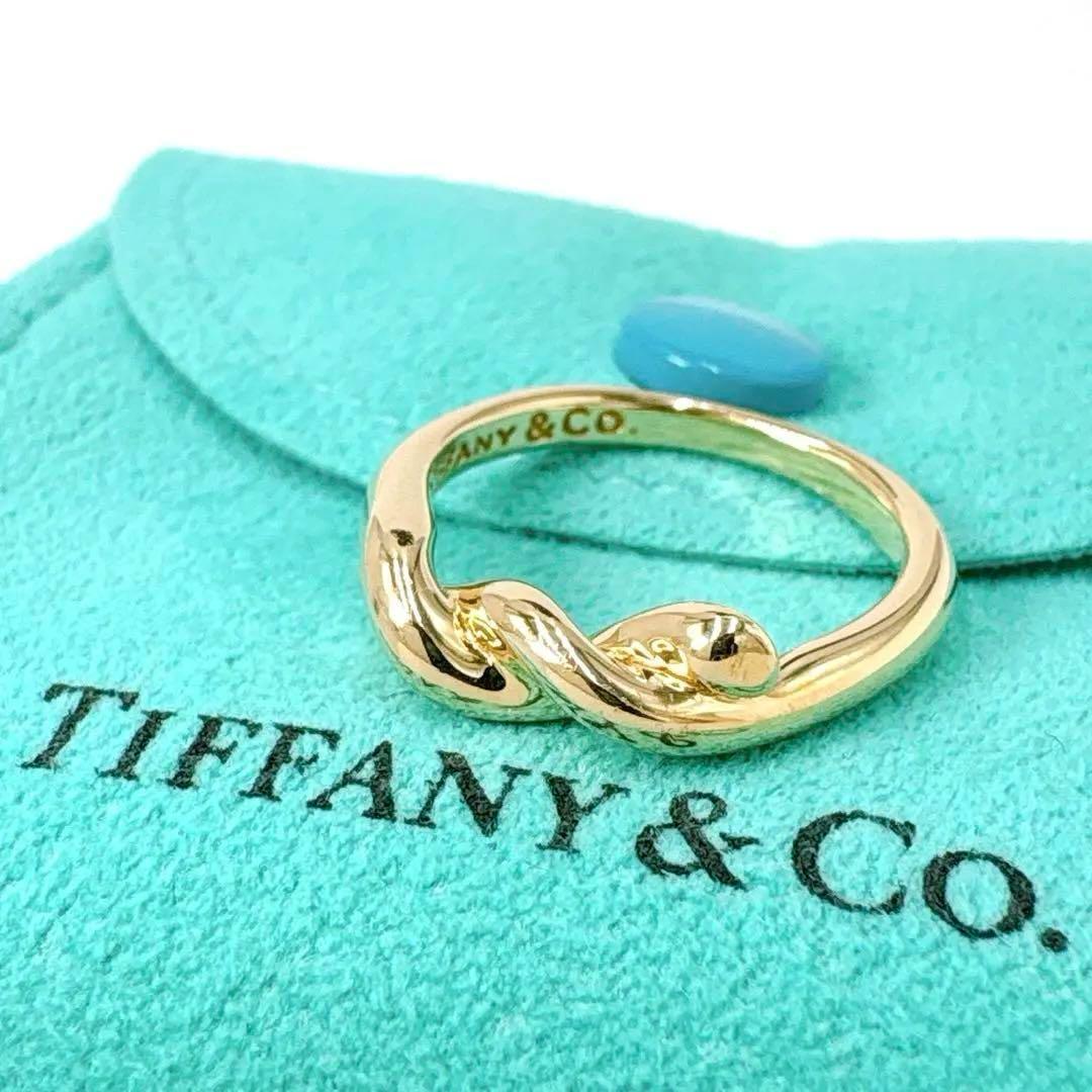 極美品 オールドティファニー ツイスト ノット リング 10.5号 k18