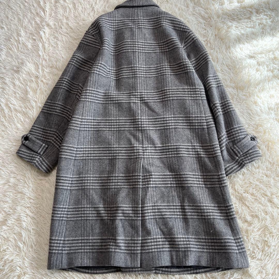 ワイルドライフテーラー マンテコ ウール オーバーコート グレーチェック M